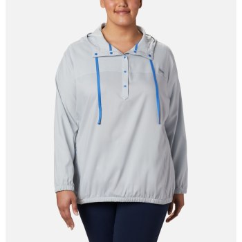 Columbia Tamiami Plus Size, Sudaderas Con Capucha Grises Azules Para Mujer | 308719-EPC